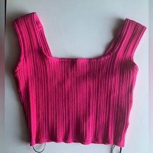H&M Hot Pink Cropped Tank Top